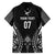 2025 Rugby Championship New Zealand Custom Family Matching Off Shoulder Short Dress and Hawaiian Shirt Poutama Motifs - Polynesian Pride