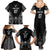 2025 Rugby Championship New Zealand Custom Family Matching Summer Maxi Dress and Hawaiian Shirt Poutama Motifs - Polynesian Pride