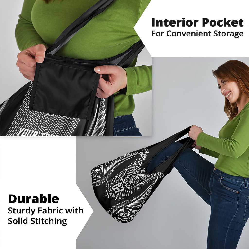 2025 Rugby Championship New Zealand Custom Grocery Bag Poutama Motifs - Polynesian Pride