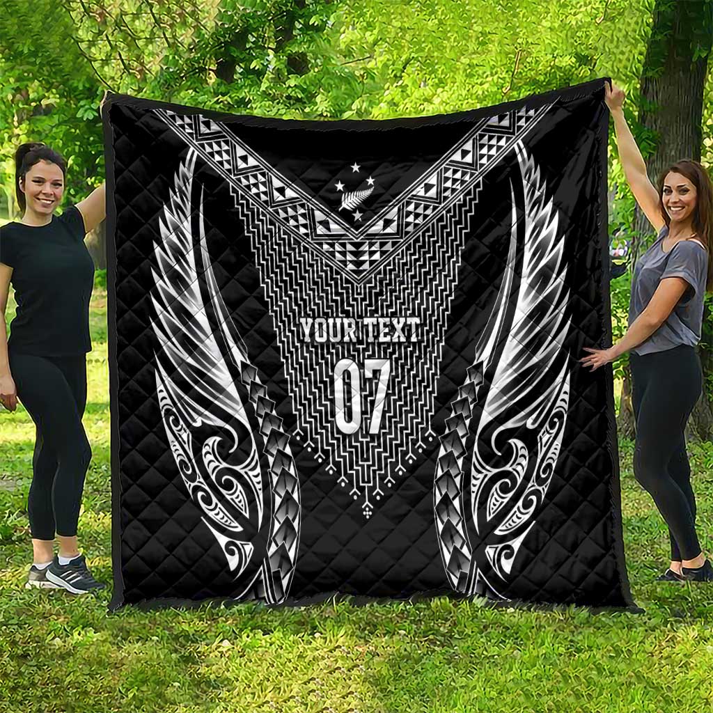 2025 Rugby Championship New Zealand Custom Quilt Poutama Motifs - Polynesian Pride
