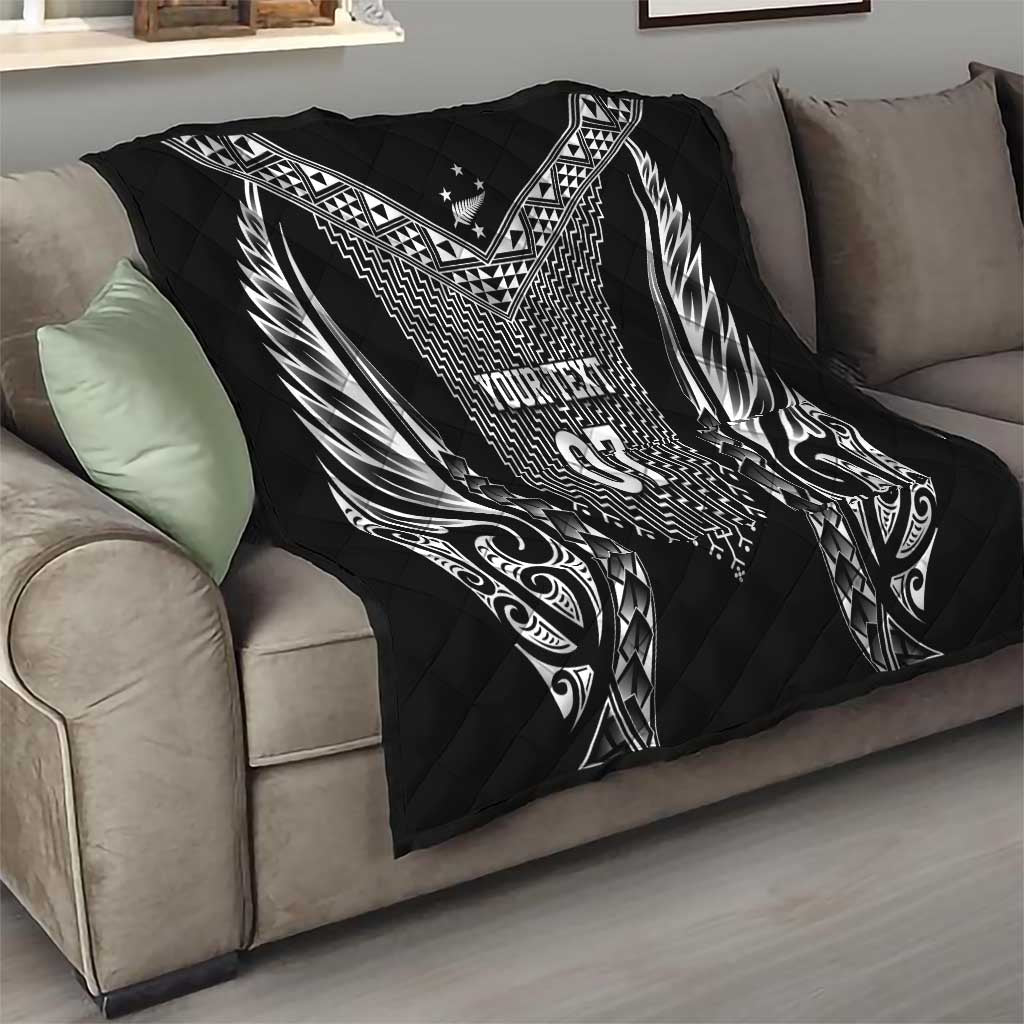 2025 Rugby Championship New Zealand Custom Quilt Poutama Motifs - Polynesian Pride