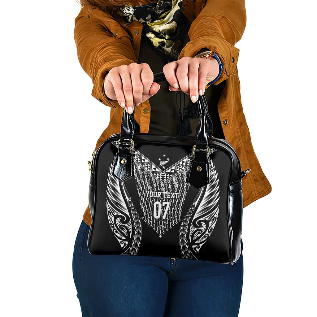 2025 Rugby Championship New Zealand Custom Shoulder Handbag Poutama Motifs - Polynesian Pride