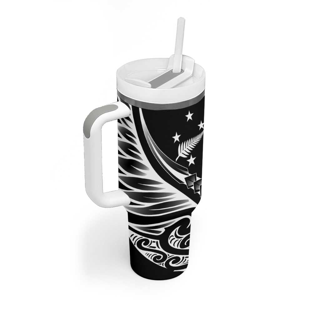 2025 Rugby Championship New Zealand Custom Tumbler With Handle Poutama Motifs - Polynesian Pride