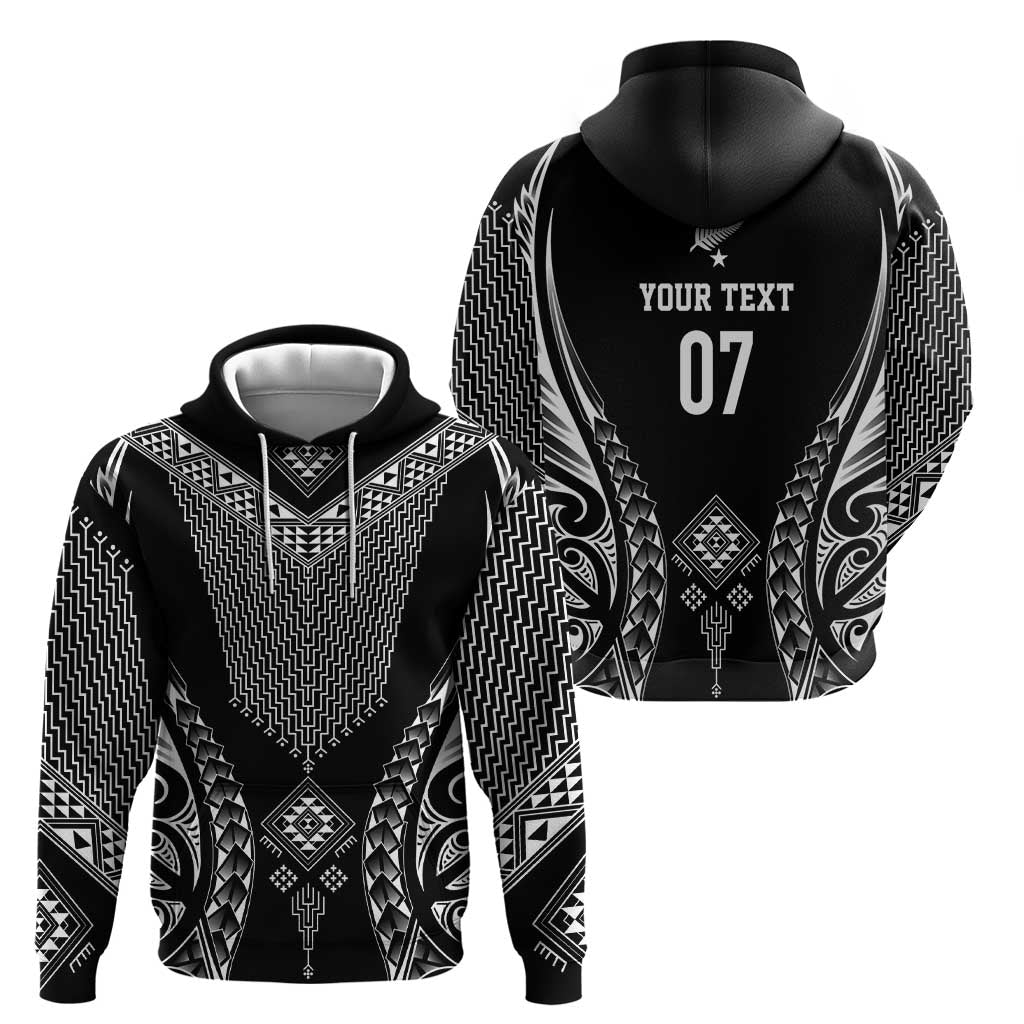 2025 Rugby Championship New Zealand Custom Zip Hoodie Poutama Motifs - Polynesian Pride