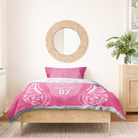 2025 Rugby Championship New Zealand Custom Bedding Set Poutama Motifs - Pink Out - Polynesian Pride