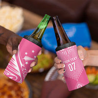 2025 Rugby Championship New Zealand Custom 4 in 1 Can Cooler Tumbler Poutama Motifs - Pink Out - Polynesian Pride
