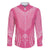 2025 Rugby Championship New Zealand Custom Family Matching Off The Shoulder Long Sleeve Dress and Hawaiian Shirt Poutama Motifs - Pink Out - Polynesian Pride