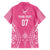 2025 Rugby Championship New Zealand Custom Family Matching Off Shoulder Maxi Dress and Hawaiian Shirt Poutama Motifs - Pink Out - Polynesian Pride