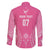 2025 Rugby Championship New Zealand Custom Family Matching Off Shoulder Maxi Dress and Hawaiian Shirt Poutama Motifs - Pink Out - Polynesian Pride