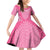 2025 Rugby Championship New Zealand Custom Family Matching Off Shoulder Short Dress and Hawaiian Shirt Poutama Motifs - Pink Out - Polynesian Pride