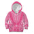 2025 Rugby Championship New Zealand Custom Kid Hoodie Poutama Motifs - Pink Out - Polynesian Pride