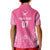 2025 Rugby Championship New Zealand Custom Kid Polo Shirt Poutama Motifs - Pink Out - Polynesian Pride