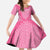 2025 Rugby Championship New Zealand Custom Kid Short Sleeve Dress Poutama Motifs - Pink Out - Polynesian Pride