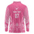 2025 Rugby Championship New Zealand Custom Long Sleeve Polo Shirt Poutama Motifs - Pink Out - Polynesian Pride