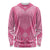 2025 Rugby Championship New Zealand Custom Long Sleeve Shirt Poutama Motifs - Pink Out - Polynesian Pride