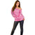 2025 Rugby Championship New Zealand Custom Off Shoulder Sweater Poutama Motifs - Pink Out - Polynesian Pride