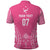 2025 Rugby Championship New Zealand Custom Polo Shirt Poutama Motifs - Pink Out - Polynesian Pride
