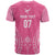 2025 Rugby Championship New Zealand Custom T Shirt Poutama Motifs - Pink Out - Polynesian Pride