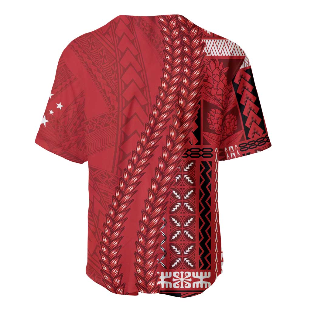 Samoa FAST Siapo Baseball Jersey Tatau-Ulafala Vines - Polynesian Pride
