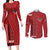 Samoa FAST Siapo Couples Matching Long Sleeve Bodycon Dress and Long Sleeve Button Shirt Tatau-Ulafala Vines - Polynesian Pride