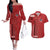 Samoa FAST Siapo Couples Matching Off The Shoulder Long Sleeve Dress and Hawaiian Shirt Tatau-Ulafala Vines - Polynesian Pride