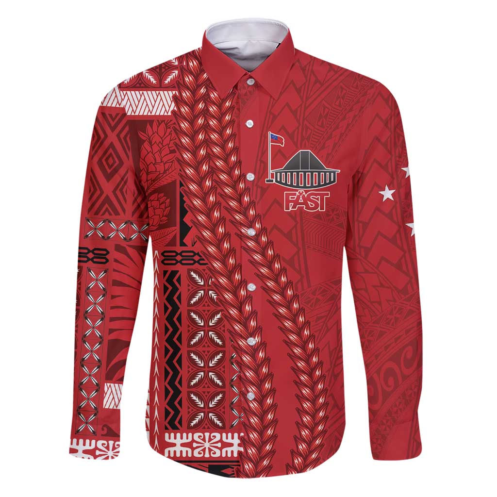 Samoa FAST Siapo Family Matching Puletasi and Hawaiian Shirt Tatau-Ulafala Vines - Polynesian Pride