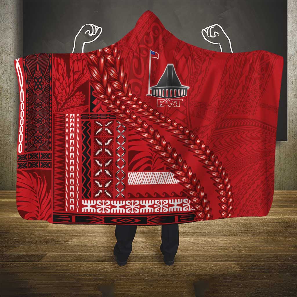 Samoa FAST Siapo Hooded Blanket Tatau-Ulafala Vines - Polynesian Pride