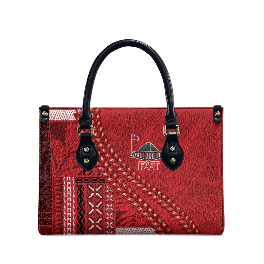 Samoa FAST Siapo Leather Bag Tatau-Ulafala Vines - Polynesian Pride