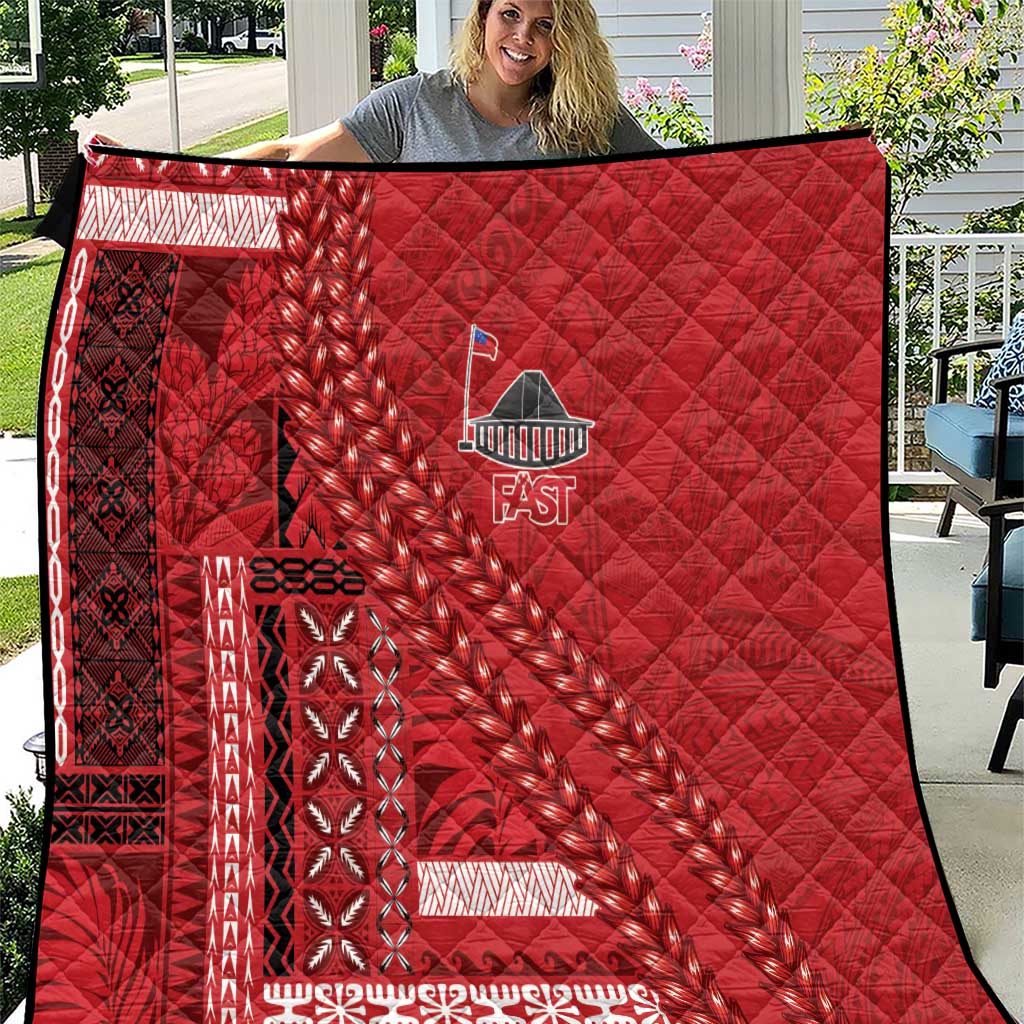Samoa FAST Siapo Quilt Tatau-Ulafala Vines LT7 Red - Polynesian Pride