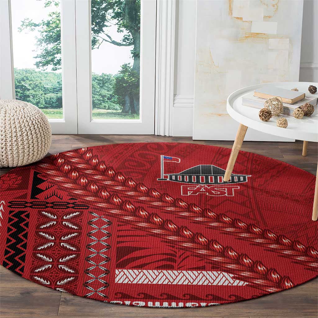 Samoa FAST Siapo Round Carpet Tatau-Ulafala Vines - Polynesian Pride