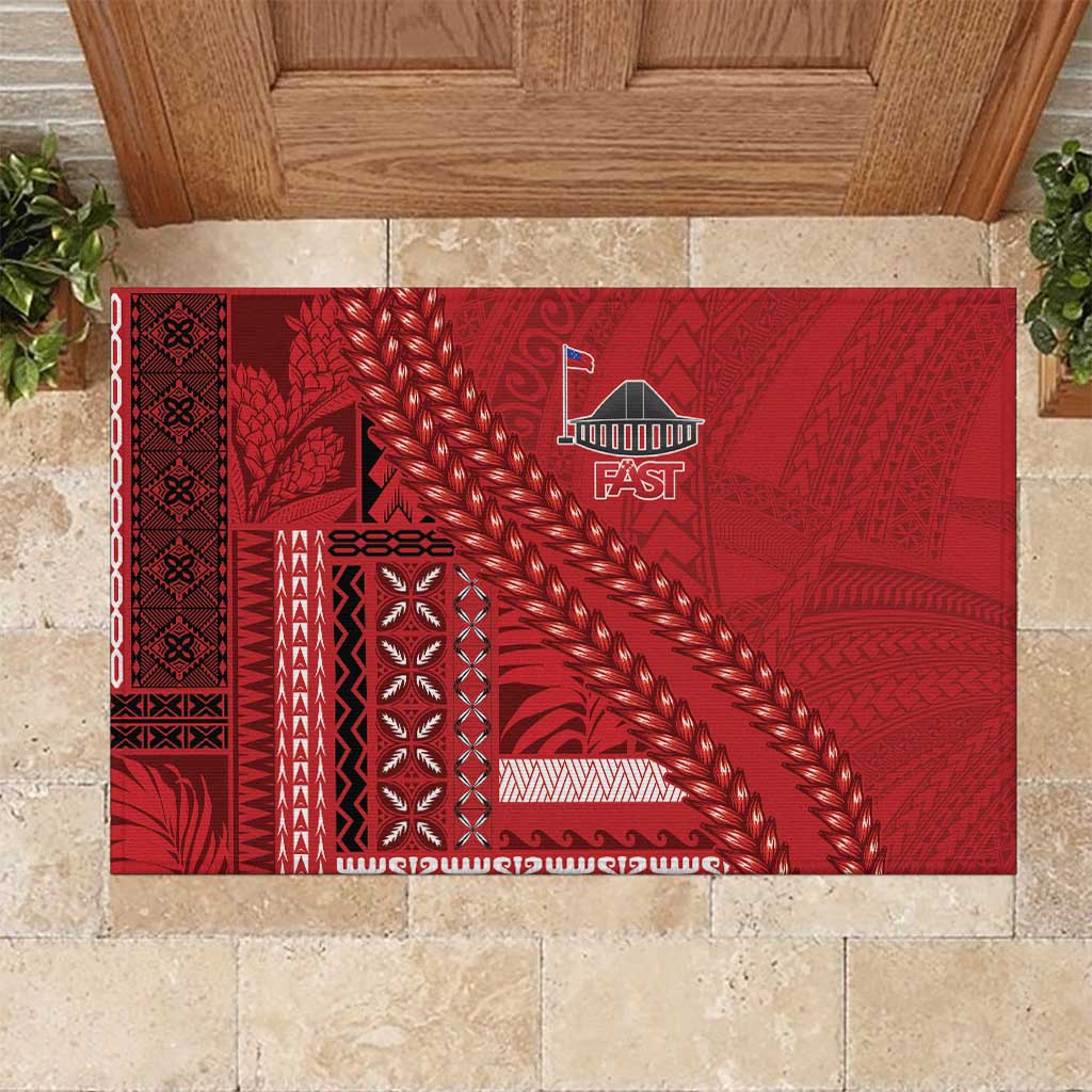 Samoa FAST Siapo Rubber Doormat Tatau-Ulafala Vines - Polynesian Pride