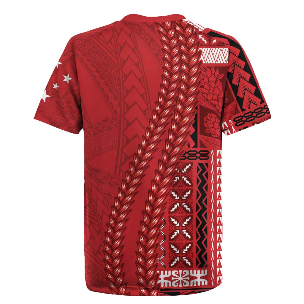 Samoa FAST Siapo Rugby Jersey Tatau-Ulafala Vines - Polynesian Pride