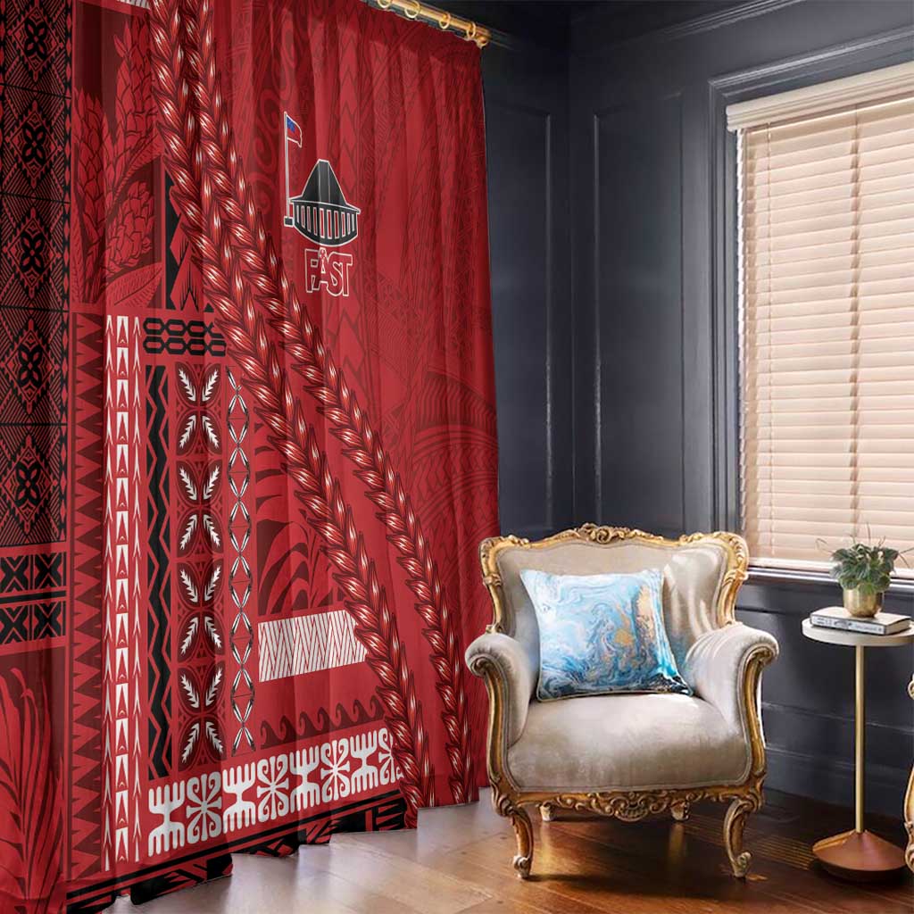 Samoa FAST Siapo Window Curtain Tatau-Ulafala Vines - Polynesian Pride