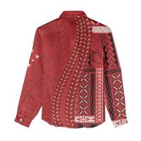 Samoa FAST Siapo Women Casual Shirt Tatau-Ulafala Vines - Polynesian Pride