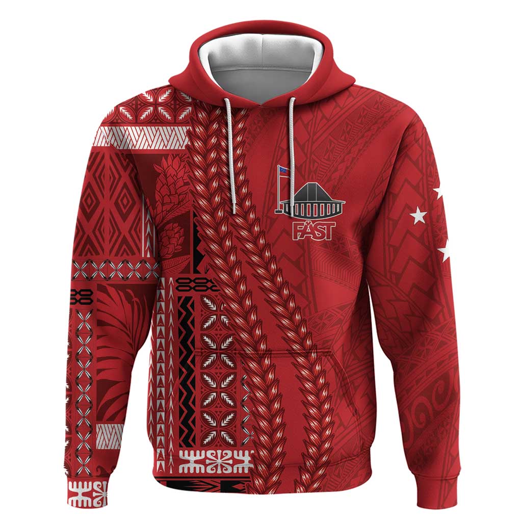 Samoa FAST Siapo Zip Hoodie Tatau-Ulafala Vines - Polynesian Pride