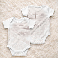 Samoa Lotu Tamaiti White Prayers Baby Onesie Floral Mamanu Siapo