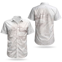 Samoa Lotu Tamaiti White Prayers Couples Matching Short Sleeve Bodycon Dress and Hawaiian Shirt Floral Mamanu Siapo