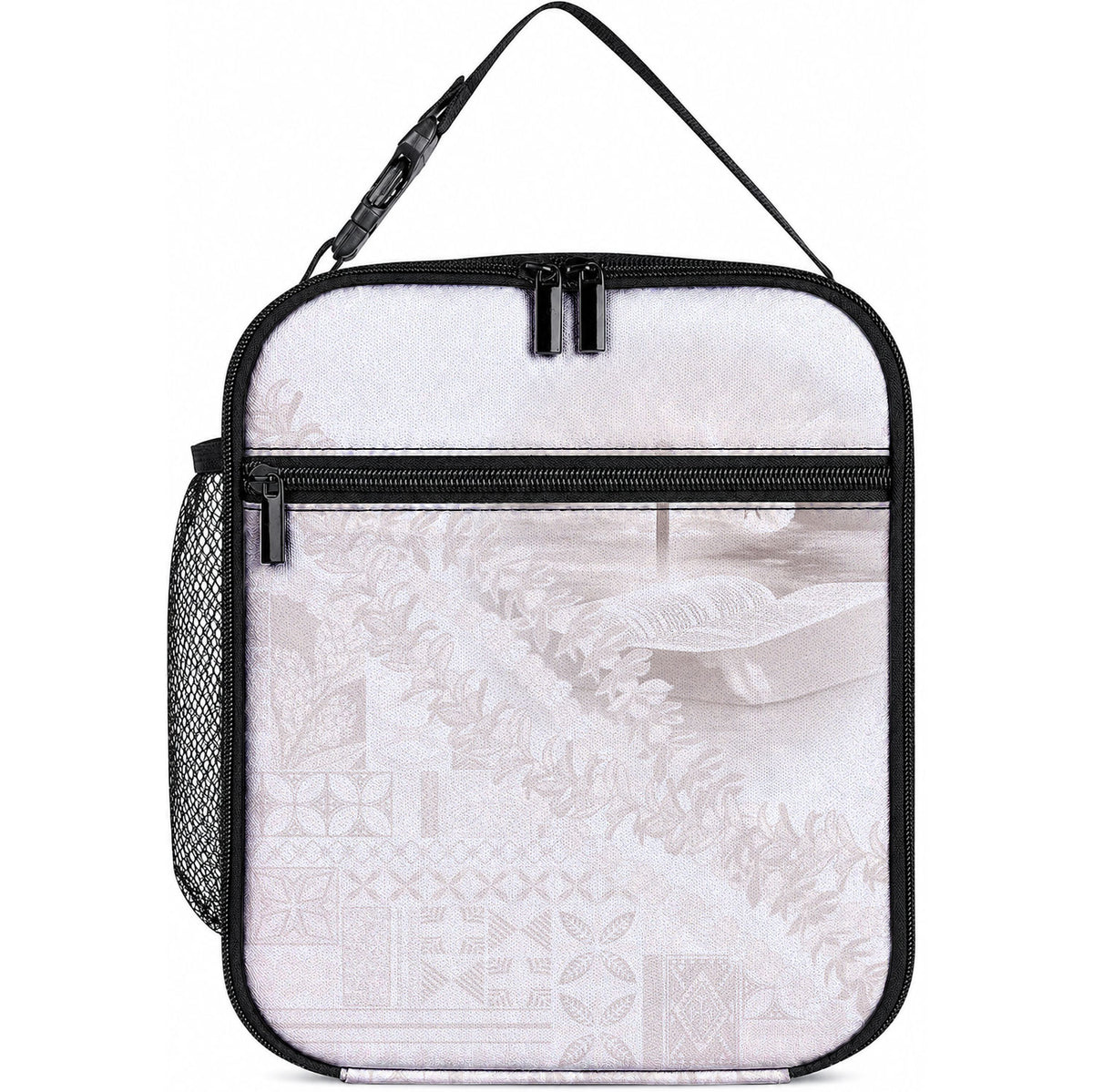 Samoa Lotu Tamaiti White Prayers Lunch Bag Floral Mamanu Siapo