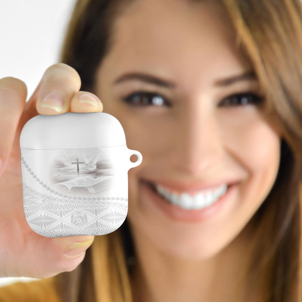 Tonga White Sunday Fakame AirPods Case Tokelaufeletoa Kupesi