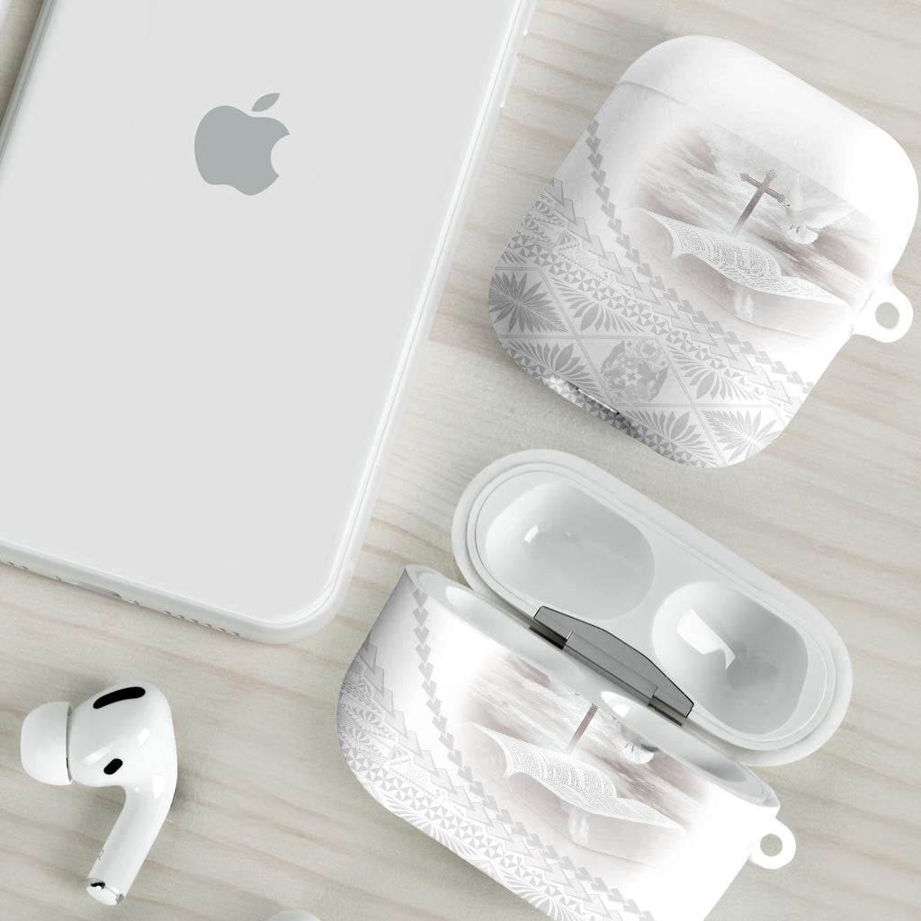 Tonga White Sunday Fakame AirPods Case Tokelaufeletoa Kupesi