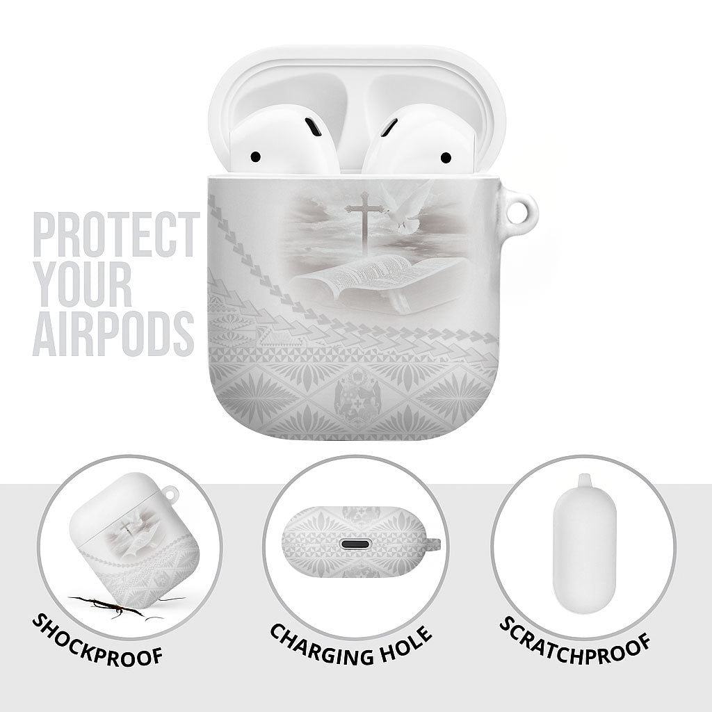 Tonga White Sunday Fakame AirPods Case Tokelaufeletoa Kupesi