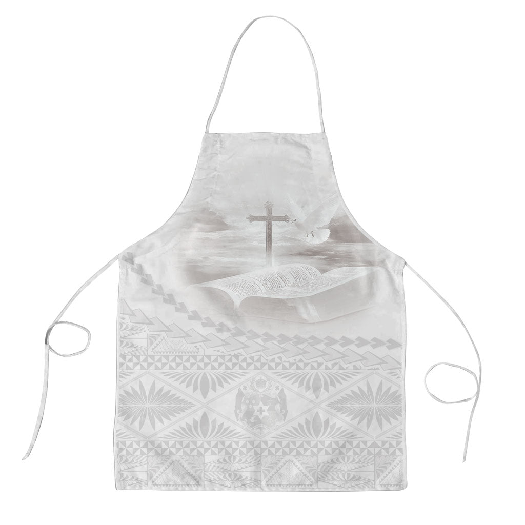 Tonga White Sunday Fakame Apron Tokelaufeletoa Kupesi