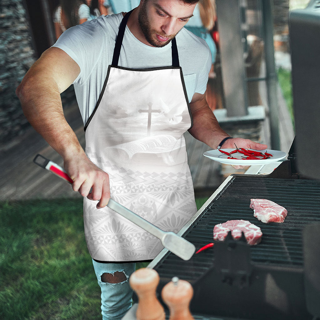 Tonga White Sunday Fakame Apron Tokelaufeletoa Kupesi