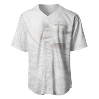 Tonga White Sunday Fakame Baseball Jersey Tokelaufeletoa Kupesi