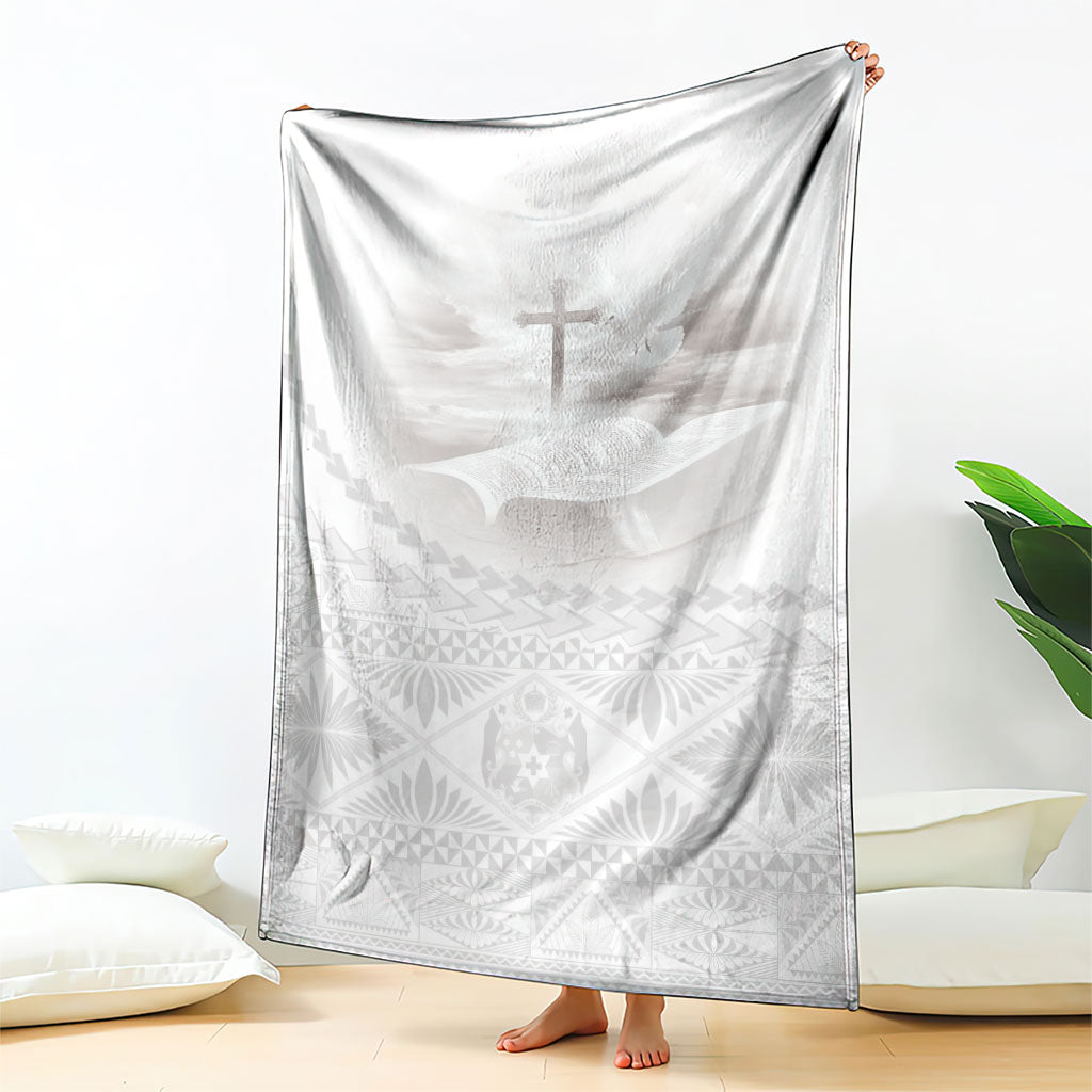 Tonga White Sunday Fakame Blanket Tokelaufeletoa Kupesi