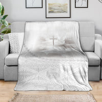 Tonga White Sunday Fakame Blanket Tokelaufeletoa Kupesi