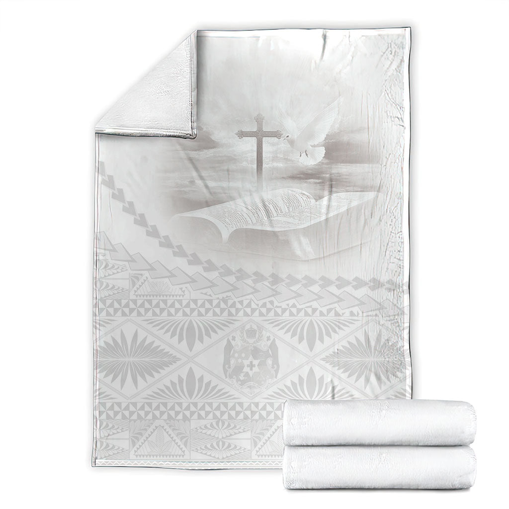 Tonga White Sunday Fakame Blanket Tokelaufeletoa Kupesi