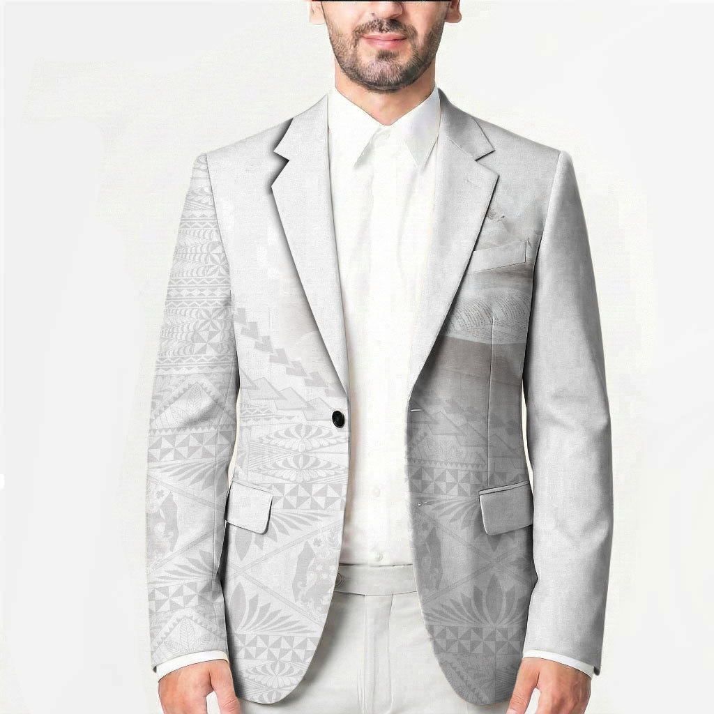Tonga White Sunday Fakame Blazer Tokelaufeletoa Kupesi