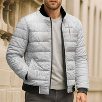 Tonga White Sunday Fakame Bomber Puffer Jacket Tokelaufeletoa Kupesi