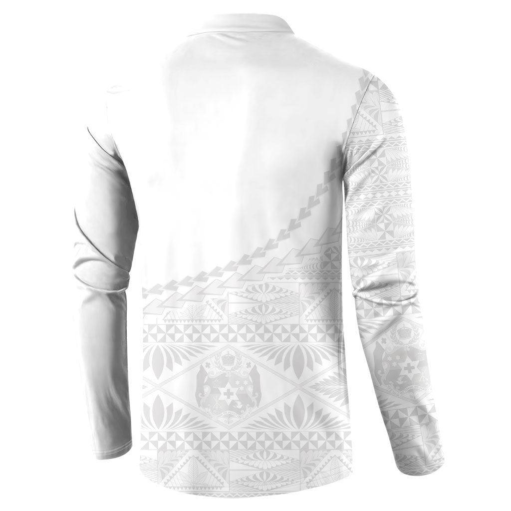 Tonga White Sunday Fakame Button Sweatshirt Tokelaufeletoa Kupesi
